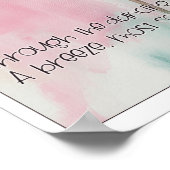 Rode Waterverf klaprozen met Keats Quote Poster (Hoek)