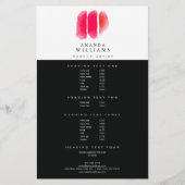 Rode Waterverf Makeup Artistische stalen Flyer (Voorkant)