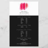 Rode Waterverf Makeup Artistische stalen Flyer (Voorkant)