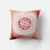 Rode waterverf mandala kussen (Achterkant)