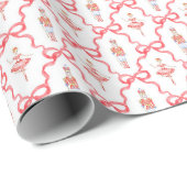 Rode Waterverf Notenkraker Kerst Wrapping Pape Cadeaupapier (Rol Hoek)