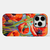 Rode waterverf papaver Case-Mate iPhone case (Achterkant (horizontaal))