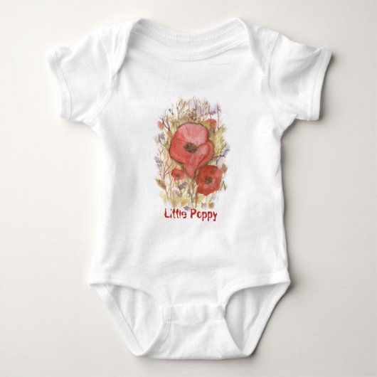 Rode waterverf papaver romper (Voorkant)