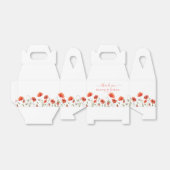 Rode Waterverf papavers, bruiloft bedankt Bedankdoosjes (Uitgevouwen)