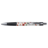 Rode Waterverf Papavers Florals Monogram Pen (Achterkant)