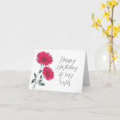 Rode Waterverf, pen en inktbommen Kaart (Gele Bloem)