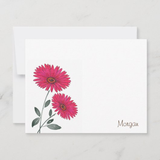 Rode Waterverf, pen en inktbommen Notitiekaartje (Voorkant)