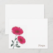 Rode Waterverf, pen en inktbommen Notitiekaartje (Voorkant / Achterkant)