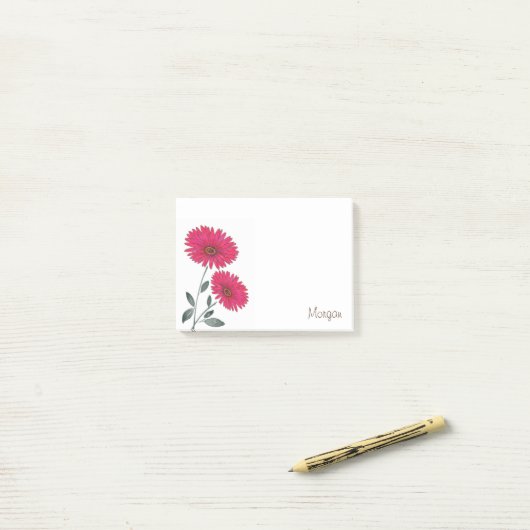 Rode Waterverf, pen en inktbommen Post-it® Notes (Op bureau)