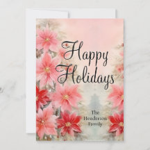  Rode Waterverf Poinsettia Kerstboom