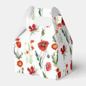 Rode Waterverf Poppies Florals Bedankdoosjes (Achterkant)