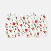 Rode Waterverf Poppies Florals Bedankdoosjes (Uitgevouwen)