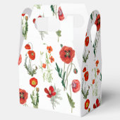 Rode Waterverf Poppies Florals Bedankdoosjes (Geopend)