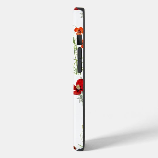 Rode Waterverf Poppies Florals Case-Mate iPhone Case (Achterkant / Links)