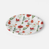 Rode Waterverf Poppies Florals Papieren Bordje (Gekanteld)