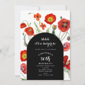 Rode Waterverf Poppies Florals Verrassingsverjaard Kaart (Voorkant)