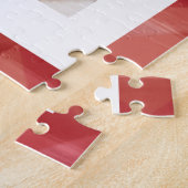 Rode Waterverf Pset Rustic-kerstfoto Legpuzzel (Zijkant)