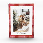 Rode Waterverf Pset Rustige kerst Fotoblokken<br><div class="desc">Red Waterverf Pset Rustic Photo Kerstfeestay Block</div>