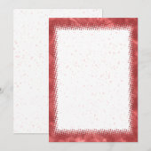 Rode Waterverf Rand Blanco Aangepaste tekst Kaart (Voorkant / Achterkant)