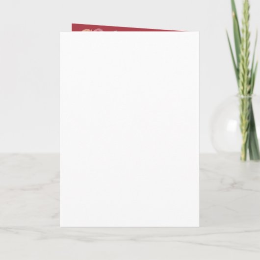 Rode Waterverf Roos Kat Foto 70e verjaardag Kaart (Achterkant)