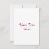 Rode Waterverf Roos Script  stijl Kaart (Achterkant)