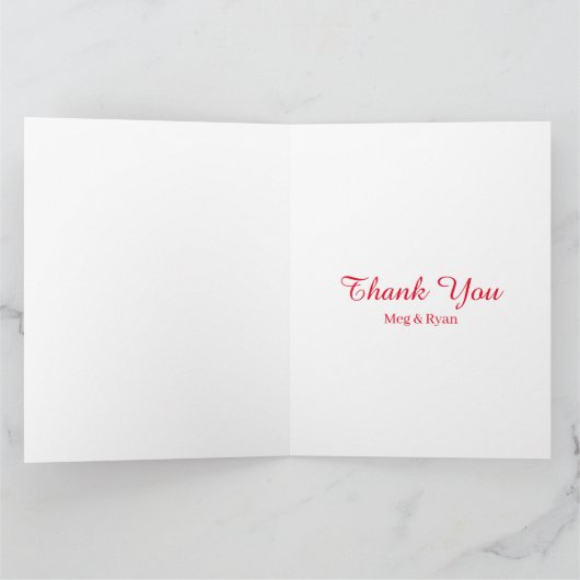 Rode Waterverf Roos Script  stijl Kaart (Binnen)