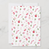 Rode Waterverf Rozen Monogram Wreath Wedding Kaart (Achterkant)