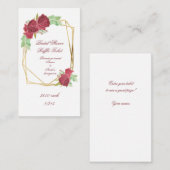 Rode Waterverf Rozen Vrijgezellenfeest Raffle Tick Informatiekaartje (Voorkant / Achterkant)