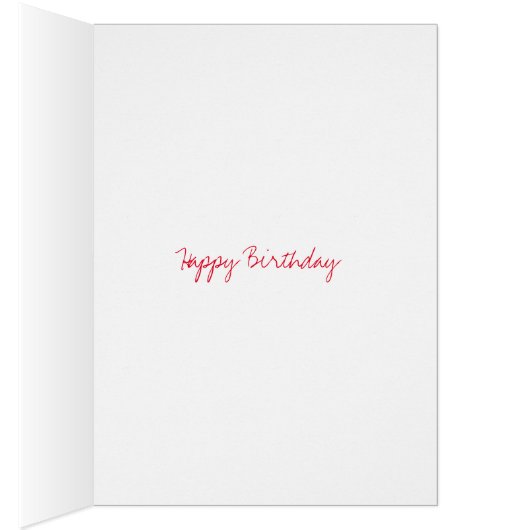 Rode waterverf schattig feestje creative birthday (Binnen (Rechts))