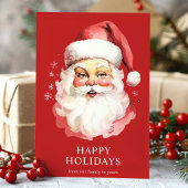 Rode  Waterverf Sinterklaas Kerstmis Feestdagen Kaart