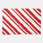 Rode Waterverf snoepriet strepen Theedoek (Horizontaal)