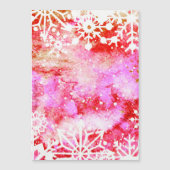 Rode Waterverf Snowflake (Voorkant)