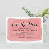 Rode Waterverf sparen de Datum uitnodigen Save The Date (Staand voorkant)