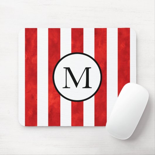 Rode Waterverf Stripes Muismat (Met muis)