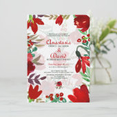 Rode Waterverf tulpen Kaart (Staand voorkant)