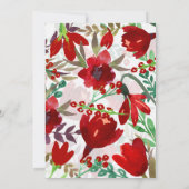 Rode Waterverf tulpen Kaart (Achterkant)