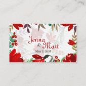 Rode Waterverf Tulpen Trouwregister Kaart (Achterkant)