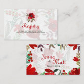 Rode Waterverf Tulpen Trouwregister Kaart (Voorkant / Achterkant)