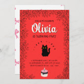 Rode Waterverf verjaardag Kaart (Voorkant / Achterkant)