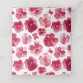 Rode waterverf violist bruiloft plaatskaartje (Binnenkant ongevouwen)