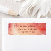 Rode Waterverf Wassen Kunstmatige opmaak Etiket (Insitu)