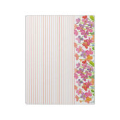 Rode Waterverf Wildbloemen Oranje gelijnd Notitieblok (Linkerzijde)