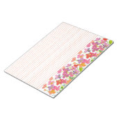 Rode Waterverf Wildbloemen Oranje gelijnd Notitieblok (Schuin)