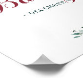 Rode waterverf winterbouquet baby shower van de Bo Poster (Hoek)