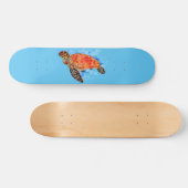 Rode Waterverf Zee Persoonlijk Skateboard (Horizontaal)