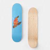 Rode Waterverf Zee Persoonlijk Skateboard (Voorkant)