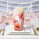 Rode waterverfpopulieren op een trouwveld bedankdoosjes<br><div class="desc">Zakjes popcorn met een mooie waterverfafbeelding. Een veld met rode bloemen met prachtige waterverfdruppels en -vlekken.</div>