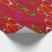 Rode Waterverven Lijsten van glasvezel Cadeaupapier (Hoek)