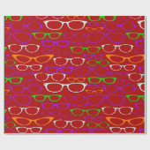 Rode Waterverven Lijsten van glasvezel Cadeaupapier (Vlak)