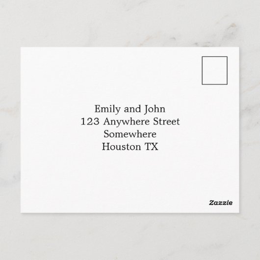 Rode Waterverven/zilveren geometrische lijn RSVP Briefkaart (Achterkant)